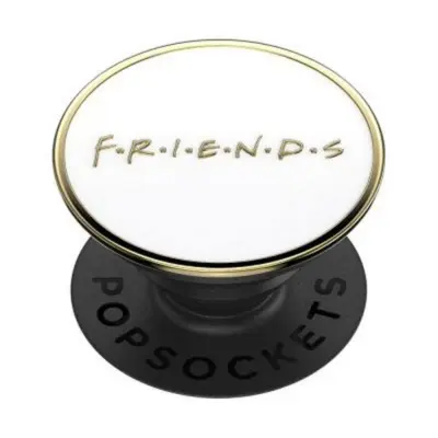 PopSockets, Pop Grip za pametne telefone Enamel Friends z zamenljivim PopTopom, Črna