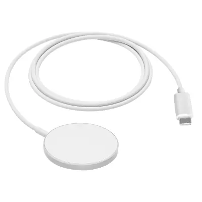 Bwoo, MagSafe polnilnik za iPhone 15 W s kompaktnim kablom USB-C 1 m, Bela