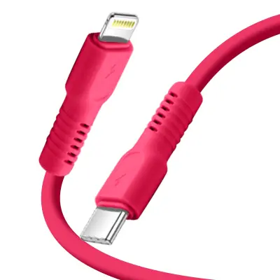 Forever, Polnilni kabel 2.4A in sinhronizacija USB-C na Lightning 27W 1,8m, Roza