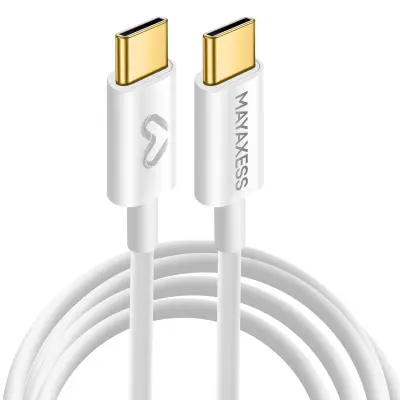 Mayaxess, Polnilni kabel 1m USB-C / USB-C za iPhone 17 Pro Max, Bela