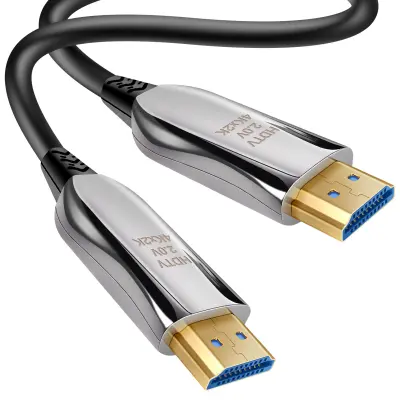 LinQ, HDMI 2.0 na HDMI 2.0 Ultra HD 4K optični kabel do 18Gbps 50m, Črna
