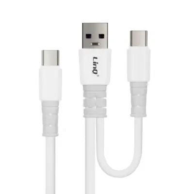 LinQ, USB kabel /USB-C v USB-C 60W, Bela