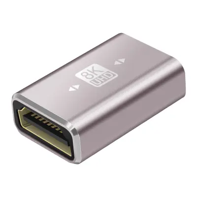 LinQ, Adapter HDMI Ženski na HDMI Ženski 2.1 8K UHD, Srebrna