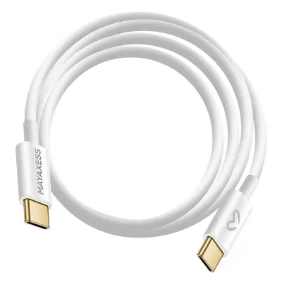 Mayaxess, Polnilni kabel USB-C / USB-C 1m za iPhone 17 Air, Bela
