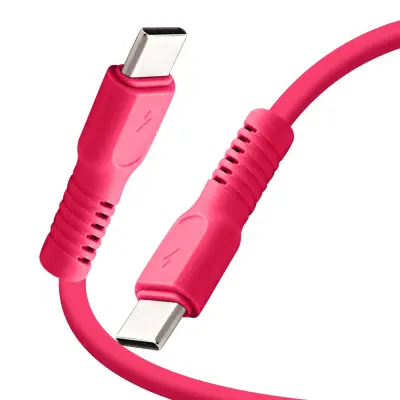 Forever, Polnilni kabel 3A in sinhronizacija USB-C na USB-C 60W 1,8m, Rdeča