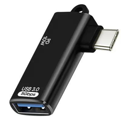 LinQ, Adapter OTG USB na USB-C in USB-C Charge 10W 5Gbps prenos, Črna
