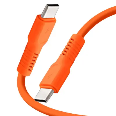 Forever, Polnilni kabel 3A in sinhronizacija USB-C na USB-C 60W 1,8m, Oranžna