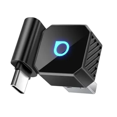 Mini Ottocast USB / USB-C adapter za brezžični CarPlay in Android Auto, Črna