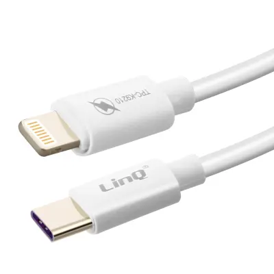 LinQ, USB kabel C do Lightning Fast Charge 1,2 m, Bela