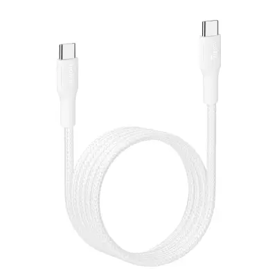 Belkin, USB-C na USB-C kabel 240W 1m, ultra hitro polnjenje, ojačan, Bela