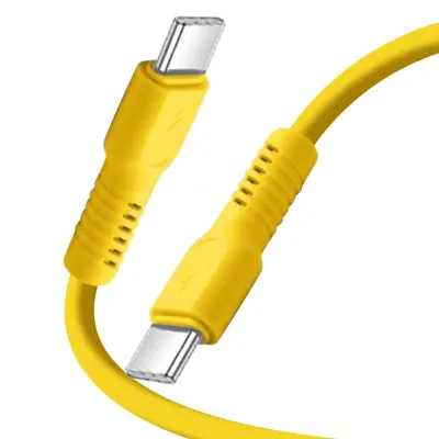 Forever, Polnilni kabel 3A in sinhronizacija USB-C na USB-C 60W 1,8m, Rumena