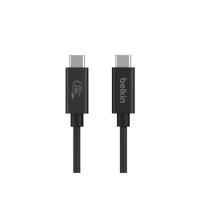 Belkin, Kabel za hitro polnjenje in sinhronizacijo USB-C z USB-C 4.0 (240 W) 2 m, Črna