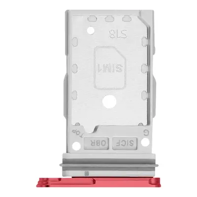 Samsung, Originalni SIM pladenj za Galaxy S25 / S25 Plus dvojni Nano SIM, Rdeča