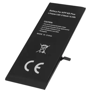 Li-polimerna baterija 10,5 Wh za pametni telefon iPhone 6S Plus, združljiva s 616-00045, Črna