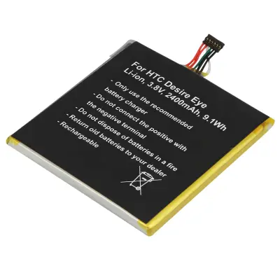 3,8 V Li-ionska baterija za pametni telefon, združljiva HTC Desire Eye 2400mAh, Črna