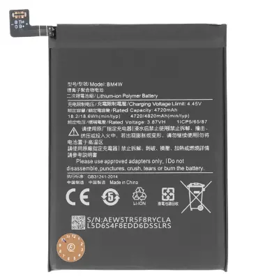 Baterija za Xiaomi Mi 10T Lite 5G Li-polimer 3.87V 4820mAh 18.65Wh, Črna