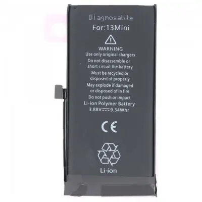 Diagnostična baterija za iPhone 13 Mini Li-Polymer 3,88V 2406mAh 9,3Wh, Črna
