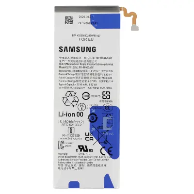 Samsung, Sekundarna baterija za Galaxy Z Flip 7 2210mAh Model EB-BF967ABE Service Pack, Siva