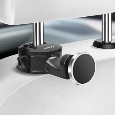 LinQ, Magnetni držalo za pametni telefon v avtomobilu 360° vrtljiv naslon za glavo, Črna