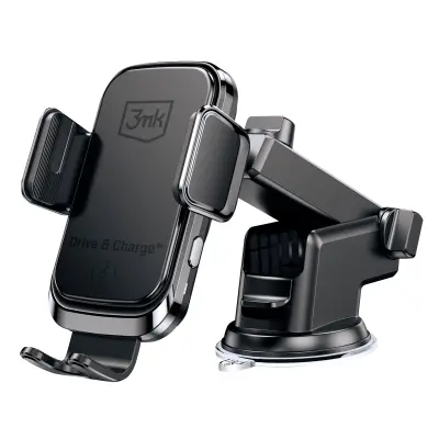 3mk, Držalo za avto Indukcijski polnilec 15W sesalni pokrov in prezračevalna rešetka, Črna