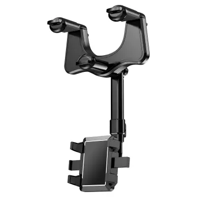 XO, Univerzalno Avtomobilsko Držalo za Pametni Telefon za Pritrditev na Centralno Vzvratno Ogledalo, Črna