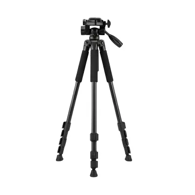 Večnamenski nastavljiv stativ 1,6 m z vrtljivim nosilcem za pametni telefon, Črna