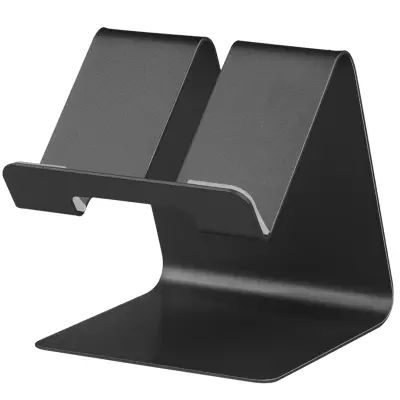 Namizno stojalo z nedrsečimi drsniki, aluminij, Črna