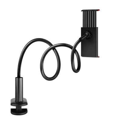 Namizno stojalo 360-stopinjsko vrtenje s prilagodljivo roko, Črna