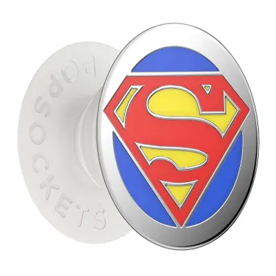 PopSockets, Pop Grip za pametne telefone Emajlno stojalo s funkcijo Superman, Rdeča