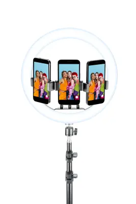 Stojalo z lučko CELLULARLINE Selfie Ring TRIO