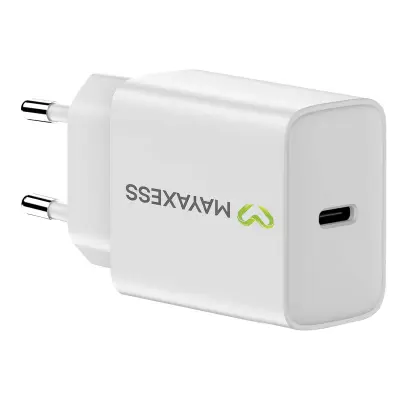 Mayaxess, Hitri polnilnik za Samsung Galaxy S25 USB-C 20W, Bela