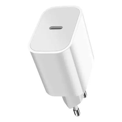 MW, Omrežni polnilnik USB-C 20W Power Delivery, kompakten, Bela