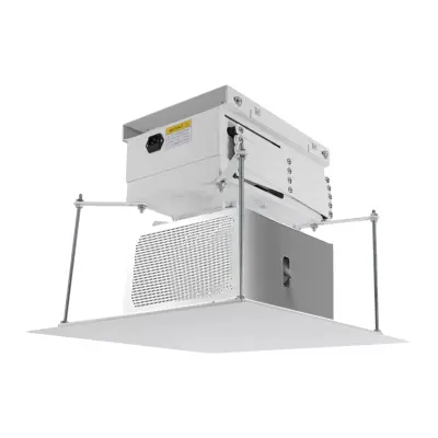 Električni projektor stropni dvigalo nosilec, kovina, daljinski upravljalnik, bela, 12 palcev