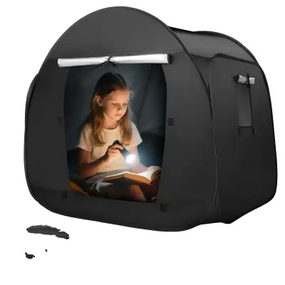 Šotor za pop-up, zasnova za zatemnitev, notranja uporaba, črna