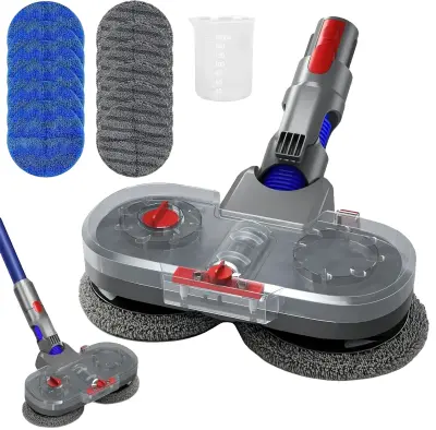 Električni nastavki za mop, 150ml rezervoar za vodo, dvojni motorji, 180 stopinj rotacije