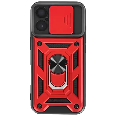 Mayaxess, Ovitek za iPhone 17 z drsnim pokrovom kamere in magnetnim obročem, Rdeča