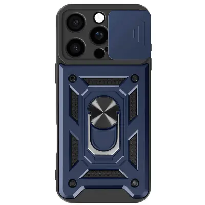 Mayaxess, Šokotesen ovitek z magnetnim obročem Night Blue Mayaxess za iPhone 16 Pro Max, Modra noč