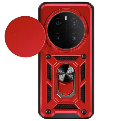 Mayaxess, Ohišje za Honor Magic 7 Pro Podporni obroček z zaščito kamere, Rdeča