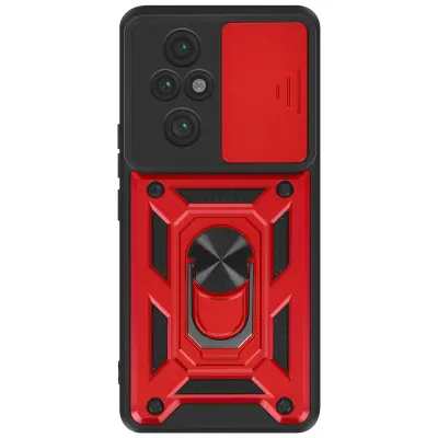 Mayaxess, Ohišje za Honor 200 Pro Ring Support Drsni pokrov kamere, Rdeča