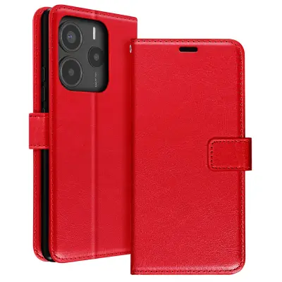 Mayaxess, Ohišje za Xiaomi Redmi Note 14 5G Denarnica z vrvico, Rdeča