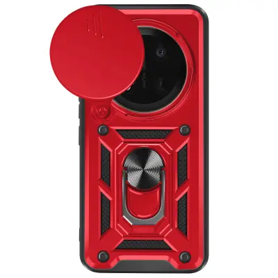 Mayaxess, Ohišje za Honor Magic 7 Lite Podporni obroček z zaščito kamere, Rdeča