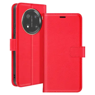 Mayaxess, Ohišje za Honor Magic 7 Lite Denarnica s šivanko, Rdeča