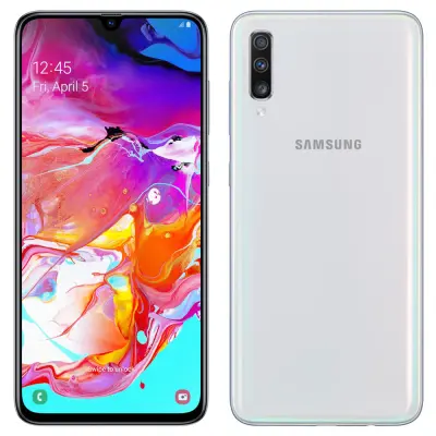 Obnovljeno - znaki rabe - Ecofone Galaxy A70 bel 128 GB 6 GB ram dual sim