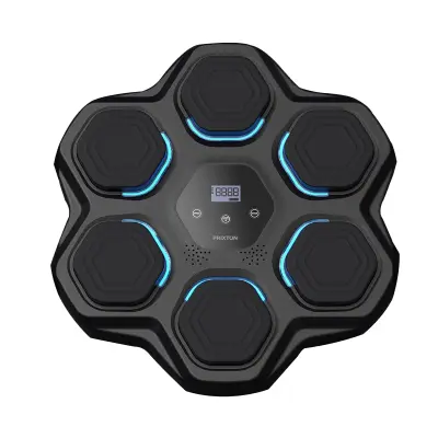 PRIXTON Glasbeni Boksarski Stroj Bluetooth BM100, 9 Stopenj Težavnosti, Zvocni Ucinki, Stenska Montaža, Zaslon na Dotik, Vkljucuje Rokavice