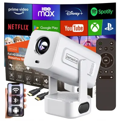 Mini prenosni projektor Android 13 WiFi 360 Full HD 4K za telefon Zenwire IMC360