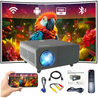 Zenwire X5 pametni projektor Full HD 1080p s podporo 4K, Android 9.0, WiFi 2,4/5 GHz, Bluetooth 5.0, 550 ANSI, Autofokus