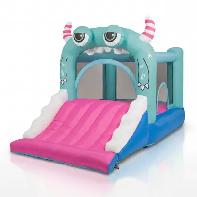 Napihljivo otroško igrišče KiNDi DPZ004 – 320 × 210 × 220 cm, z ventilatorjem 350 W, 2 otroka