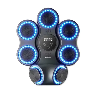 PRIXTON Glasbeni Boksarski Stroj Bluetooth Combat Pro BM150 z LED-lučmi, 11 Načini, 9 Hitrostmi, Vključenimi rokavicami