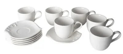 ALPEKSHOME, SKODELICE ZA KAVO, BELE, HJ6333, 220 ML, 6 KOS