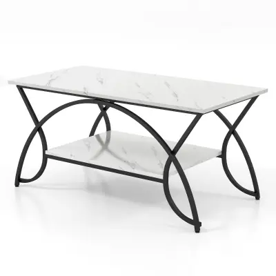 Dvonadstropna mizica za kavo 100 x 50 x 45 cm